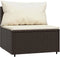 vidaXL - 3-delige - Loungeset - met - kussens - poly - rattan - bruin