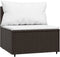 vidaXL - 3-delige - Loungeset - met - kussens - poly - rattan - bruin
