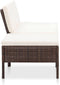 vidaXL - 3-delige - Loungeset - met - kussens - poly - rattan - bruin