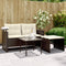 vidaXL - 3-delige - Loungeset - met - kussens - poly - rattan - bruin
