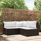 vidaXL - 3-delige - Loungeset - met - kussens - poly - rattan - bruin