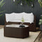 vidaXL - 3-delige - Loungeset - met - kussens - poly - rattan - bruin
