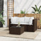 vidaXL - 3-delige - Loungeset - met - kussens - poly - rattan - bruin