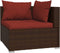 vidaXL - 3-delige - Loungeset - met - kussens - poly - rattan - bruin