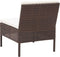 vidaXL - 3-delige - Loungeset - met - kussens - poly - rattan - bruin