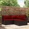 vidaXL - 3-delige - Loungeset - met - kussens - poly - rattan - bruin