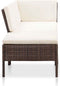 vidaXL - 3-delige - Loungeset - met - kussens - poly - rattan - bruin