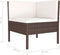 vidaXL - 3-delige - Loungeset - met - kussens - poly - rattan - bruin