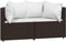 vidaXL - 3-delige - Loungeset - met - kussens - poly - rattan - bruin