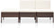 vidaXL - 3-delige - Loungeset - met - kussens - poly - rattan - bruin