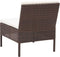 vidaXL - 3-delige - Loungeset - met - kussens - poly - rattan - bruin