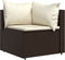 vidaXL - 3-delige - Loungeset - met - kussens - poly - rattan - bruin