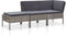 vidaXL - 3-delige - Loungeset - met - kussens - poly - rattan - grijs
