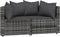 vidaXL - 3-delige - Loungeset - met - kussens - poly - rattan - grijs