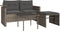 vidaXL - 3-delige - Loungeset - met - kussens - poly - rattan - grijs