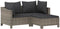 vidaXL - 3-delige - Loungeset - met - kussens - poly - rattan - grijs