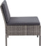 vidaXL - 3-delige - Loungeset - met - kussens - poly - rattan - grijs