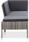 vidaXL - 3-delige - Loungeset - met - kussens - poly - rattan - grijs