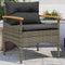 vidaXL - 3-delige - Loungeset - met - kussens - poly - rattan - grijs