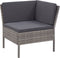 vidaXL - 3-delige - Loungeset - met - kussens - poly - rattan - grijs