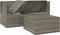 vidaXL - 3-delige - Loungeset - met - kussens - poly - rattan - grijs