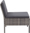 vidaXL - 3-delige - Loungeset - met - kussens - poly - rattan - grijs