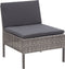 vidaXL - 3-delige - Loungeset - met - kussens - poly - rattan - grijs
