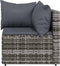 vidaXL - 3-delige - Loungeset - met - kussens - poly - rattan - grijs