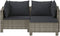 vidaXL - 3-delige - Loungeset - met - kussens - poly - rattan - grijs