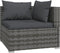 vidaXL - 3-delige - Loungeset - met - kussens - poly - rattan - grijs