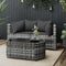 vidaXL - 3-delige - Loungeset - met - kussens - poly - rattan - grijs