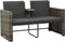 vidaXL - 3-delige - Loungeset - met - kussens - poly - rattan - grijs