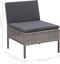 vidaXL - 3-delige - Loungeset - met - kussens - poly - rattan - grijs