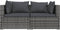 vidaXL - 3-delige - Loungeset - met - kussens - poly - rattan - grijs