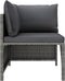 vidaXL - 3-delige - Loungeset - met - kussens - poly - rattan - grijs