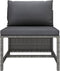 vidaXL - 3-delige - Loungeset - met - kussens - poly - rattan - grijs