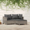 vidaXL - 3-delige - Loungeset - met - kussens - poly - rattan - grijs