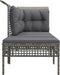 vidaXL - 3-delige - Loungeset - met - kussens - poly - rattan - grijs