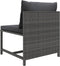 vidaXL - 3-delige - Loungeset - met - kussens - poly - rattan - grijs