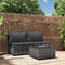 vidaXL - 3-delige - Loungeset - met - kussens - poly - rattan - grijs