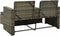vidaXL - 3-delige - Loungeset - met - kussens - poly - rattan - grijs