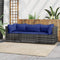 vidaXL - 3-delige - Loungeset - met - kussens - poly - rattan - grijs