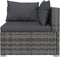 vidaXL - 3-delige - Loungeset - met - kussens - poly - rattan - grijs