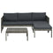 vidaXL - 3-delige - Loungeset - met - kussens - poly - rattan - grijs