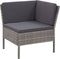 vidaXL - 3-delige - Loungeset - met - kussens - poly - rattan - grijs