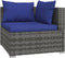 vidaXL - 3-delige - Loungeset - met - kussens - poly - rattan - grijs