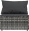 vidaXL - 3-delige - Loungeset - met - kussens - poly - rattan - grijs