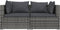 vidaXL - 3-delige - Loungeset - met - kussens - poly - rattan - grijs