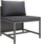 vidaXL - 3-delige - Loungeset - met - kussens - poly - rattan - grijs