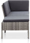 vidaXL - 3-delige - Loungeset - met - kussens - poly - rattan - grijs